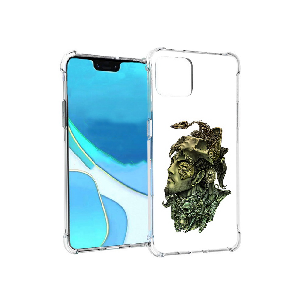 

Чехол MyPads Tocco для Google Pixel 4 XL бронзовый воин, Прозрачный, Tocco