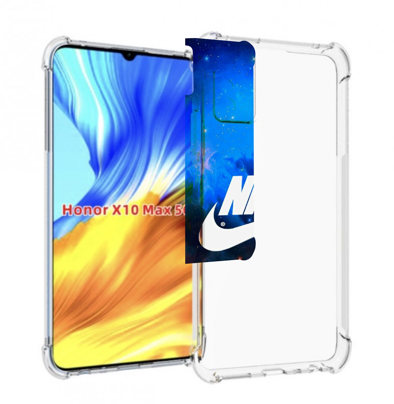 

Чехол MyPads найк в космосе для Honor X10 Max, Прозрачный, Tocco
