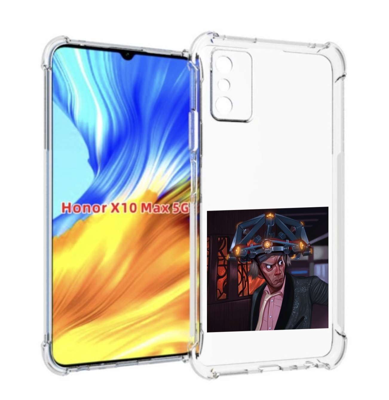

Чехол MyPads назад-в-будущее для Honor X10 Max, Прозрачный, Tocco