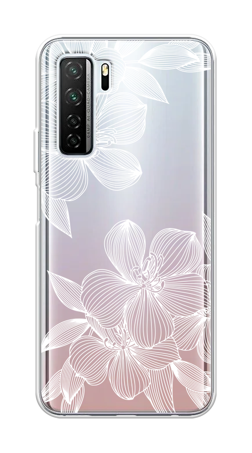 

Чехол на Honor 30S Global/Huawei P40 Lite 5G/Nova 7 SE "Крокус", Белый;прозрачный, 6103050-1