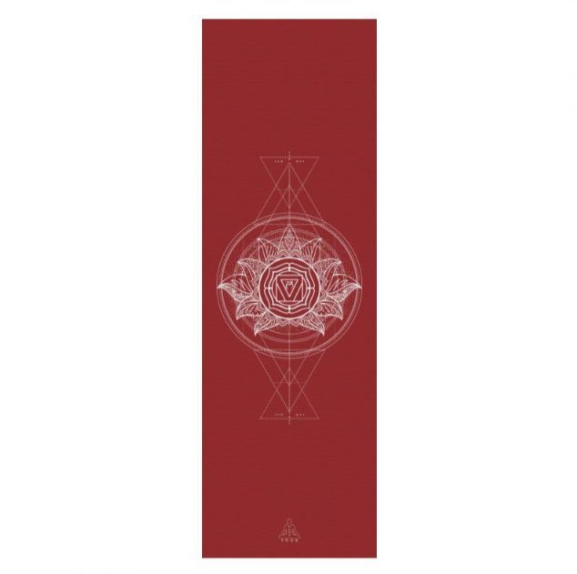 

Коврик для йоги и фитнеса BODHI Чакра красная 185х60х0,45, Красный