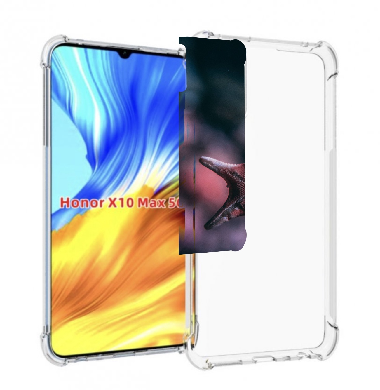 

Чехол MyPads морская-звезда---starfish для Honor X10 Max, Прозрачный, Tocco
