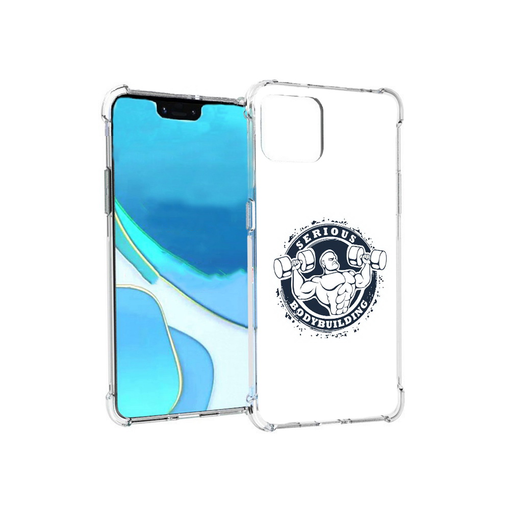 

Чехол MyPads Tocco для Google Pixel 4 XL бодибилдинг воля к победе, Прозрачный, Tocco