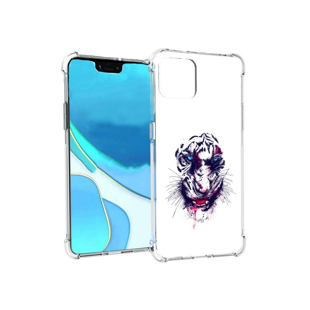 

Чехол MyPads Tocco для Google Pixel 4 XL безумный тигр, Прозрачный, Tocco