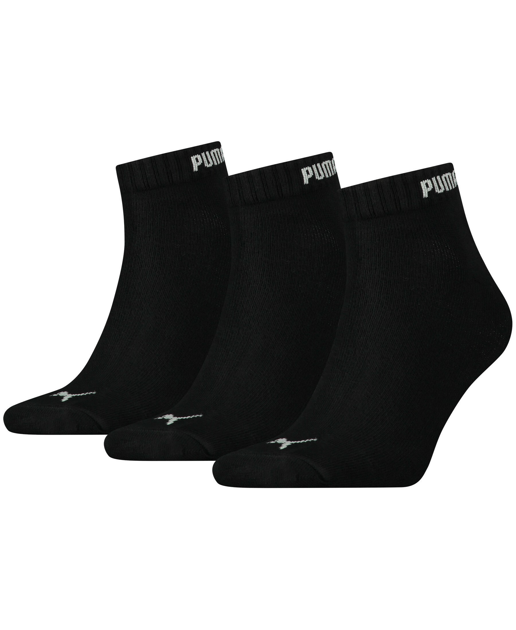 

Комплект носков унисекс PUMA Quarter-V 3P черных 43-46, Quarter-V 3P