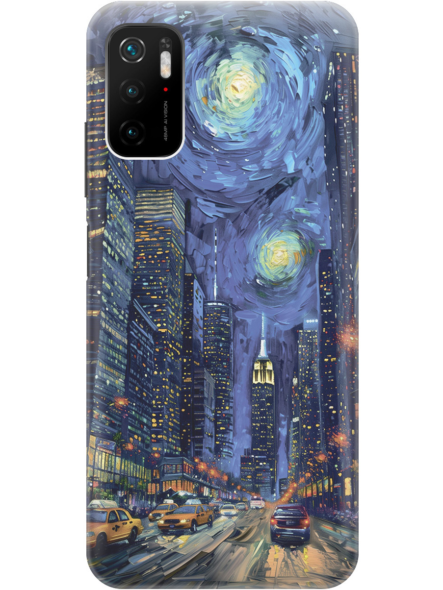 

Силиконовый чехол на Xiaomi Redmi Note 10T, Poco M3 Pro с принтом "Ночной проспект", Прозрачный;синий;черный, 730837110