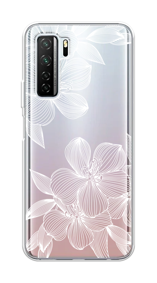 

Чехол на Honor 30S Global/Huawei P40 Lite 5G/Nova 7 SE "Крокус", Белый;прозрачный, 6102950-1