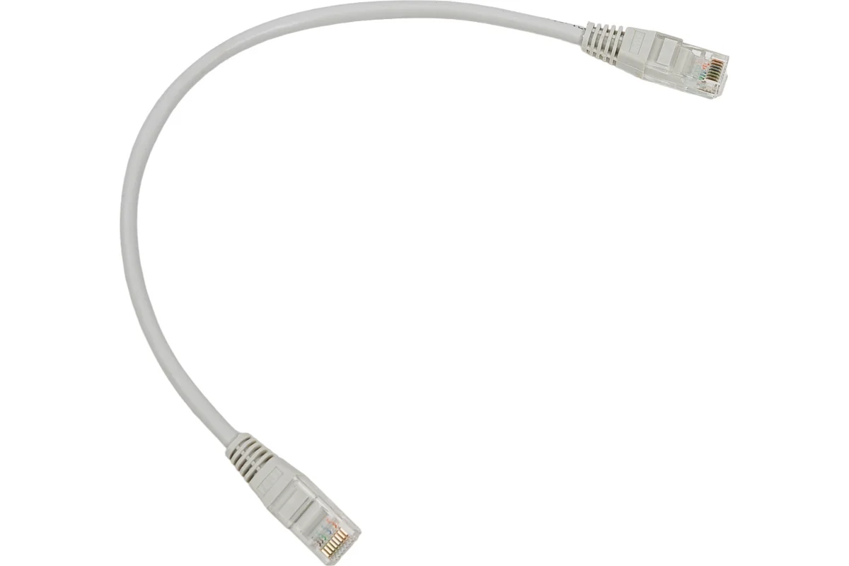 

Патч-корд Lanmaster RJ-45 - RJ-45 вилка-вилка 0.3м серый, TWT-45-45-0.3-GY