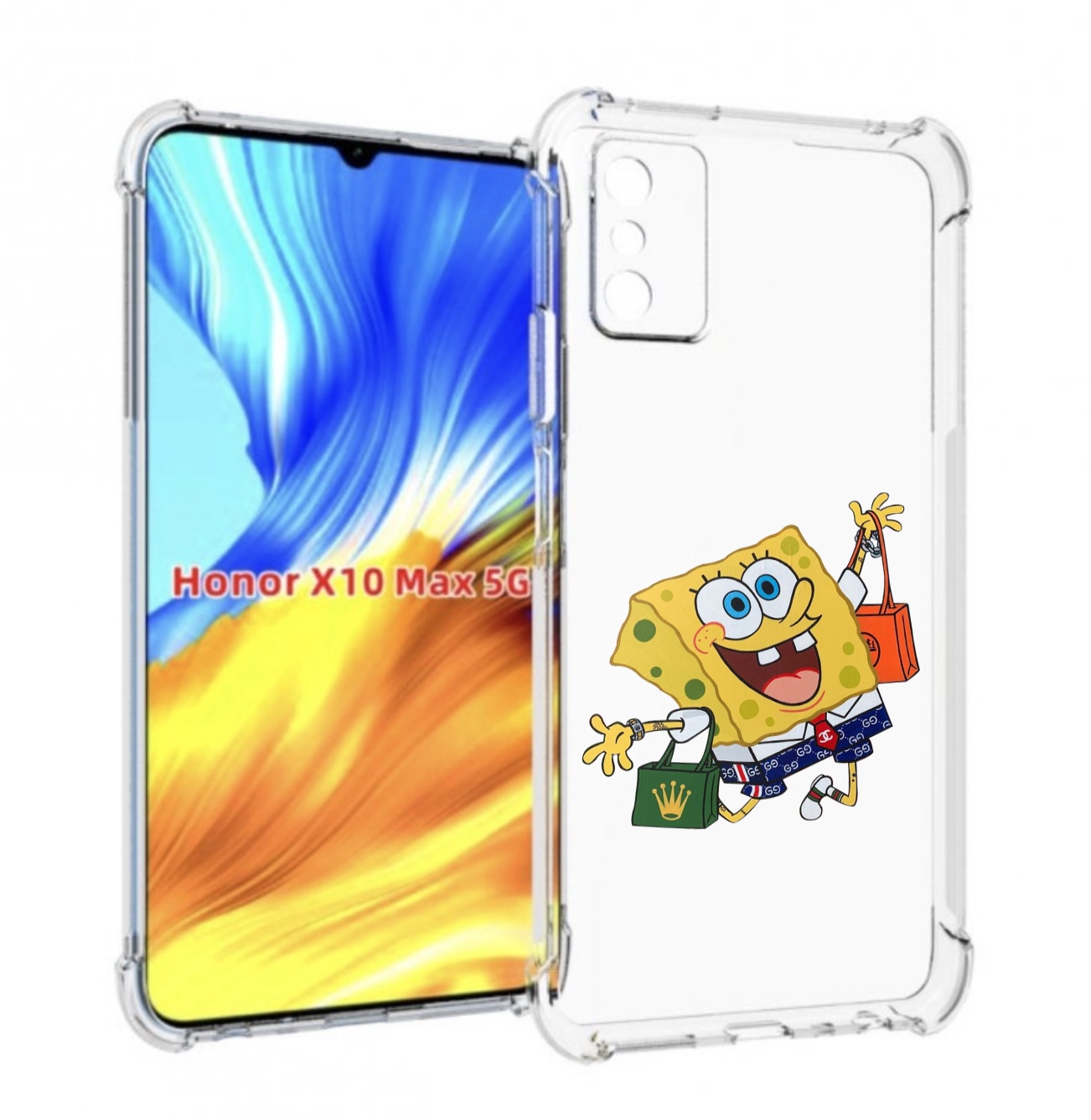 Чехол MyPads модный-спанч-боб для Honor X10 Max
