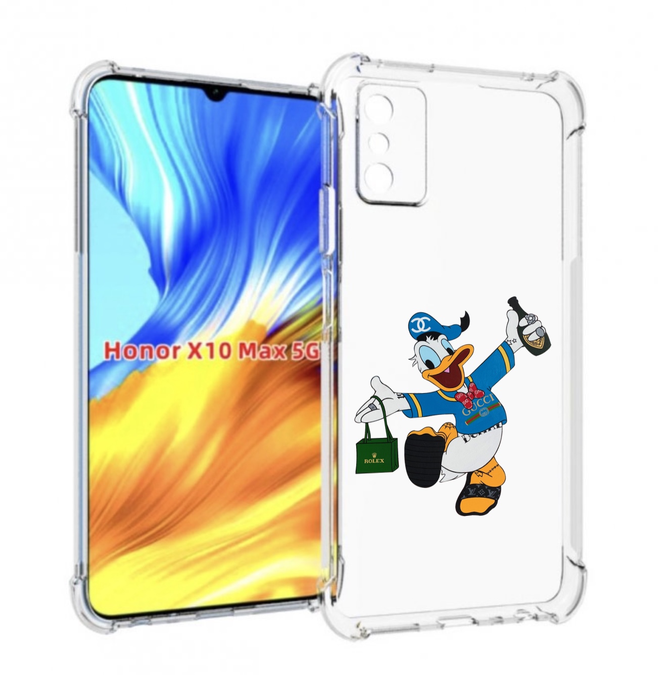 

Чехол MyPads модный-дональд-дак для Honor X10 Max, Прозрачный, Tocco