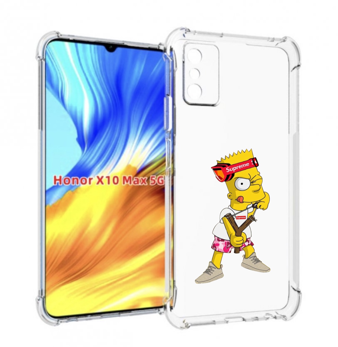 

Чехол MyPads модный-барт-симпсон для Honor X10 Max, Прозрачный, Tocco