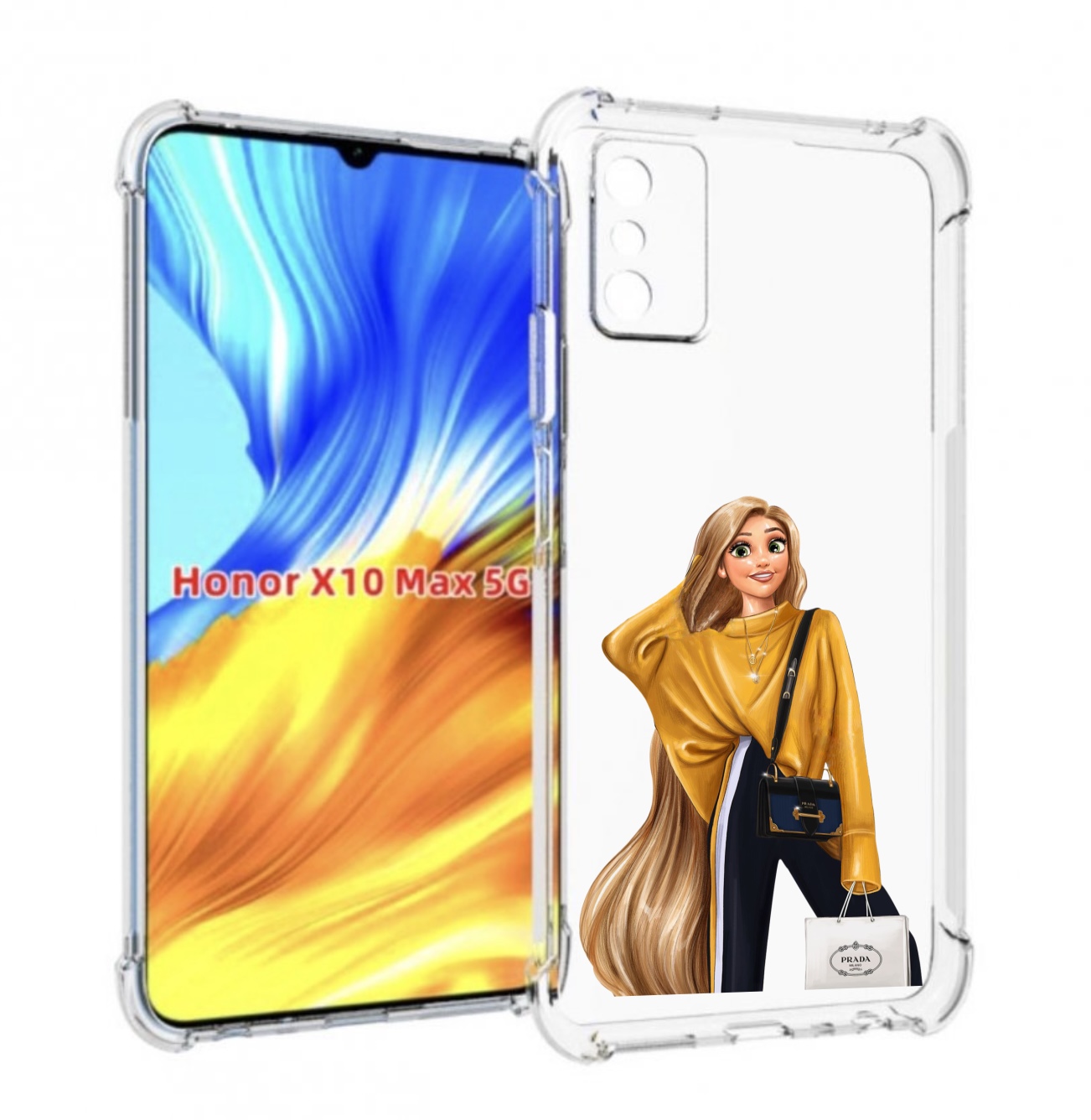 

Чехол MyPads модная-рапунсель женский для Honor X10 Max, Прозрачный, Tocco