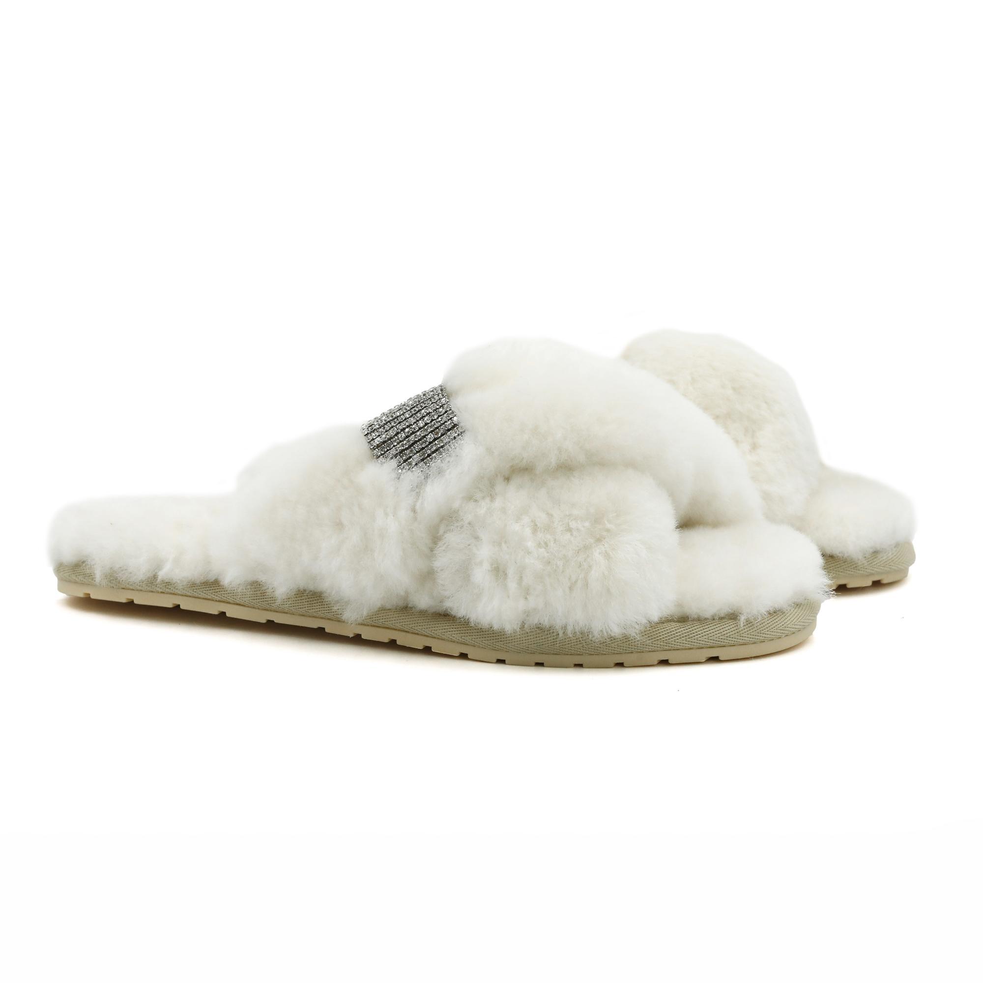 

Тапочки женские Emu Australia Mayberry Crystal W12768 белые 36 EU, Белый, Mayberry Crystal W12768