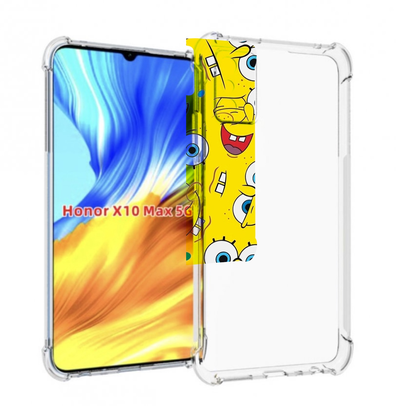 

Чехол MyPads много-спанч-боба для Honor X10 Max, Прозрачный, Tocco