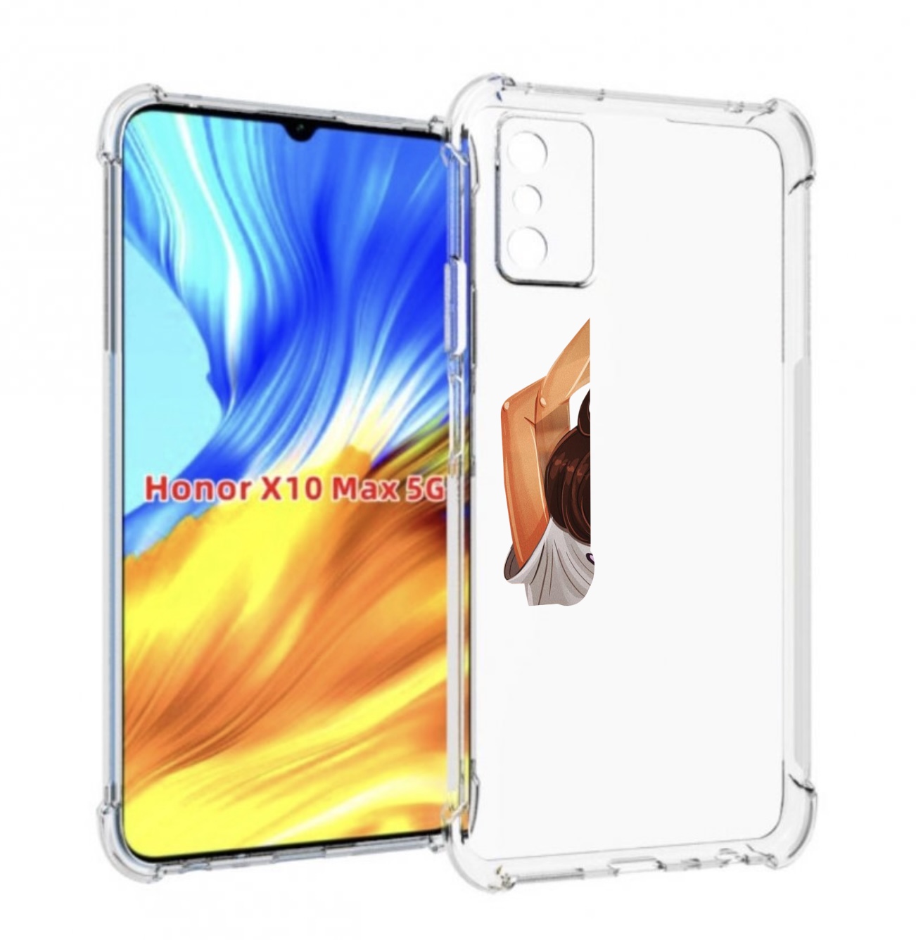 

Чехол MyPads много-рук женский для Honor X10 Max, Прозрачный, Tocco