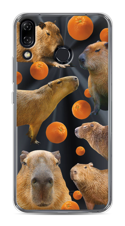 

Чехол на Asus Zenfone 5 ZE620KL "Капибара и апельсины", Бежевый;оранжевый, 43450-1