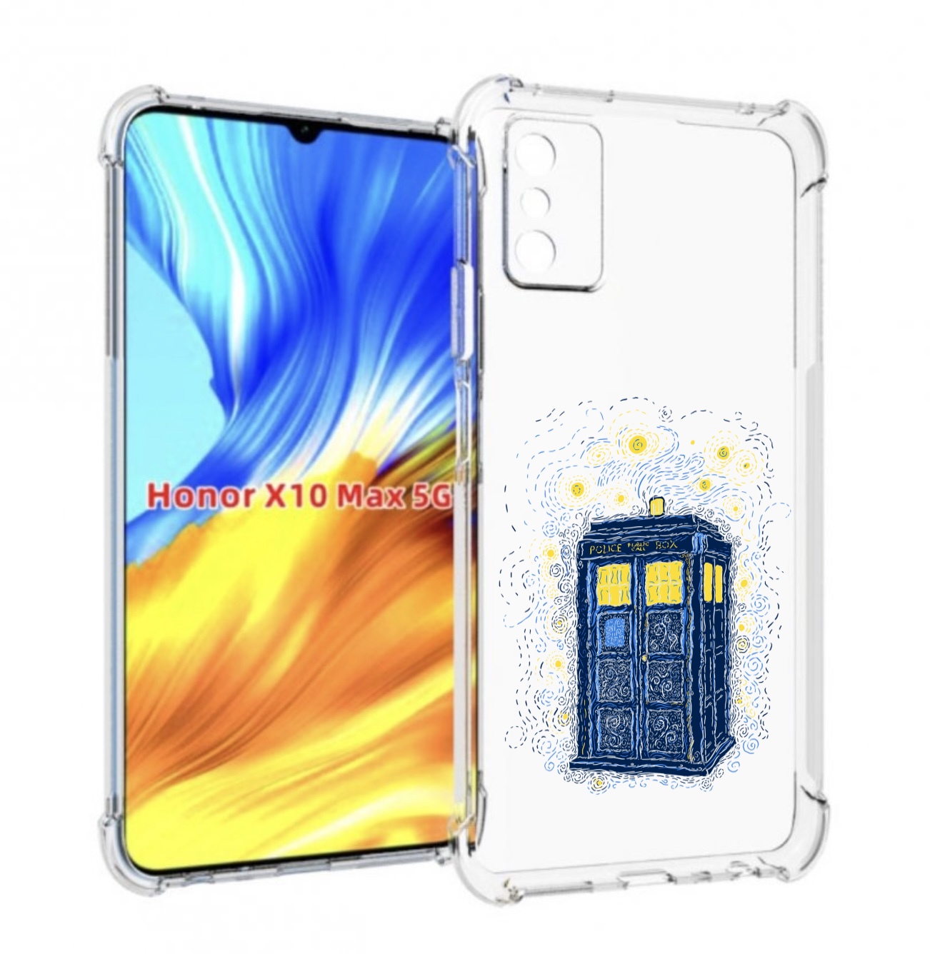 

Чехол MyPads будка рисунок для Honor X10 Max, Прозрачный, Tocco