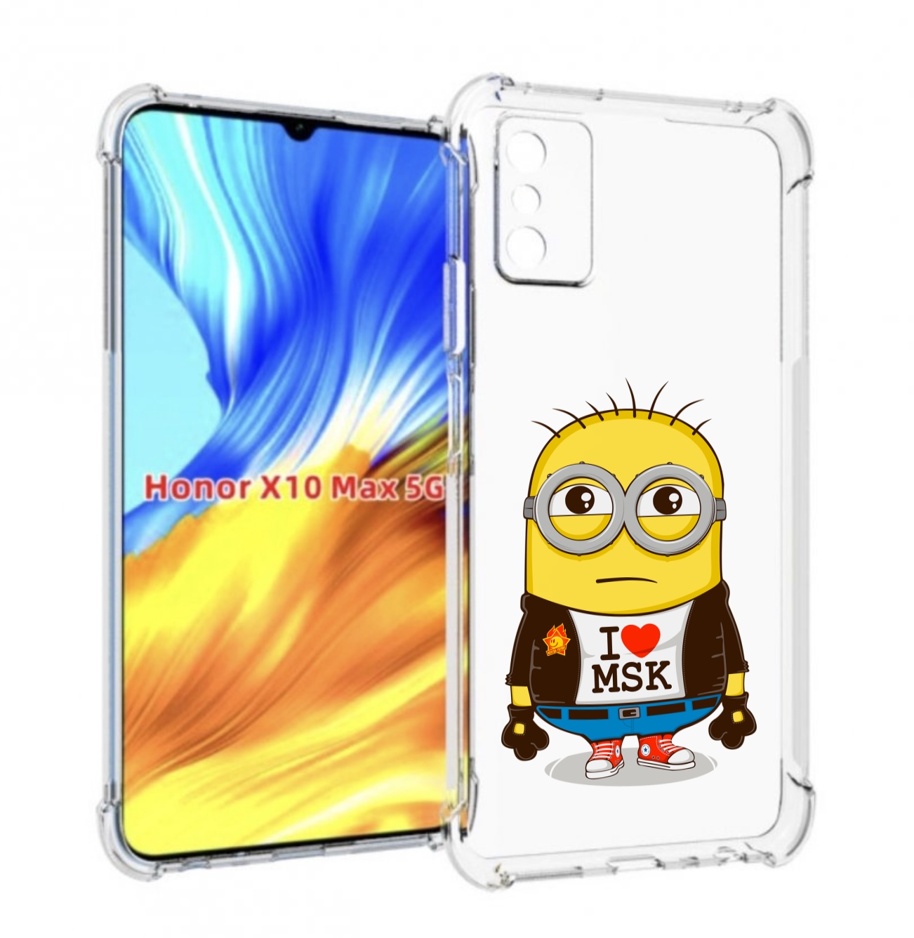 

Чехол MyPads миньон-я-люблю-Мск для Honor X10 Max, Прозрачный, Tocco