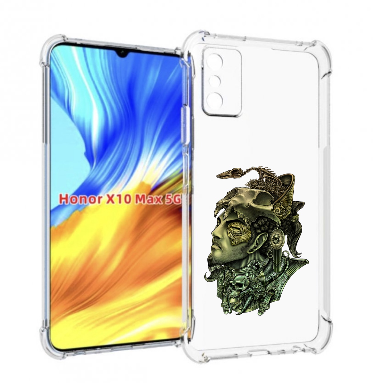 

Чехол MyPads бронзовый воин для Honor X10 Max, Прозрачный, Tocco