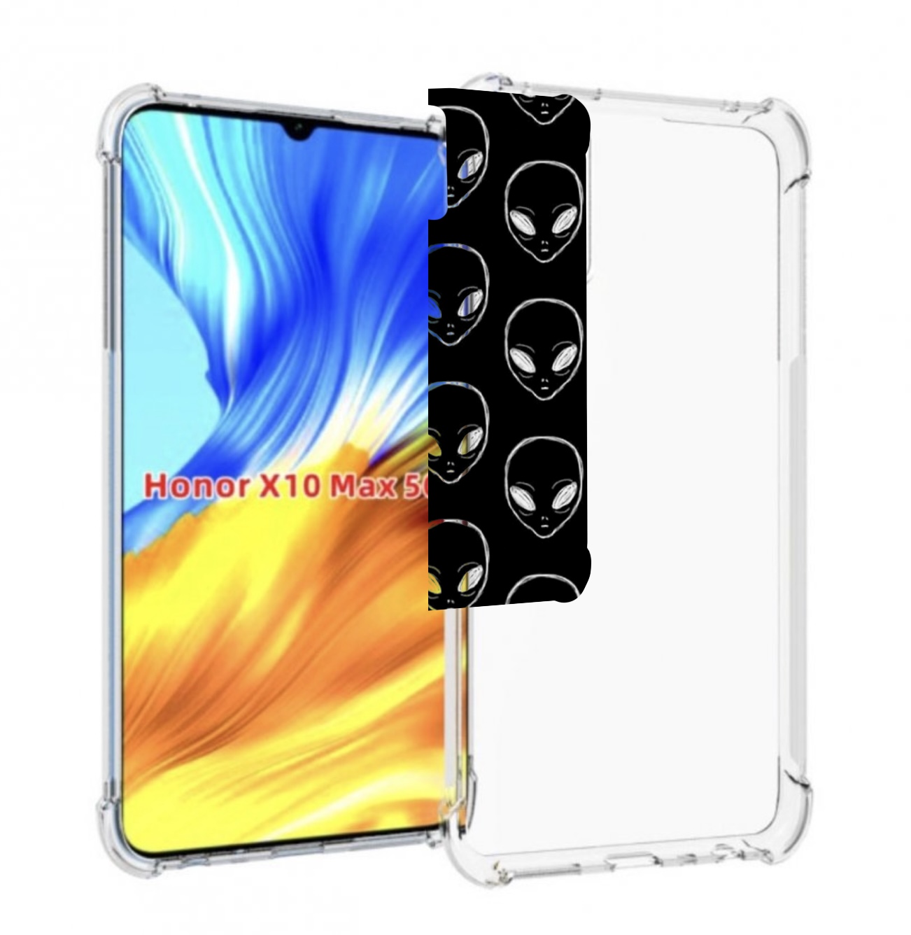 

Чехол MyPads мини-инопланетяне для Honor X10 Max, Прозрачный, Tocco