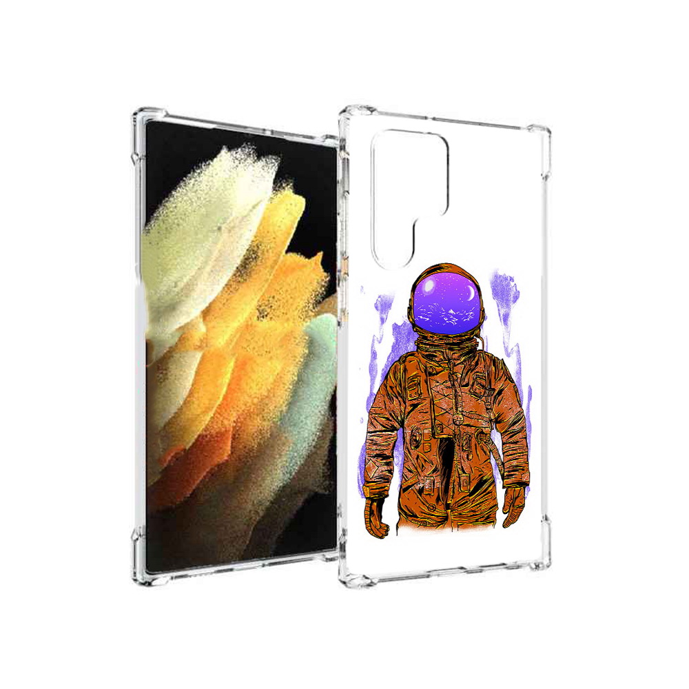 

Чехол MyPads Tocco для Samsung Galaxy S22 Ultra нарисованный мужчина в скафандре, Прозрачный, Tocco