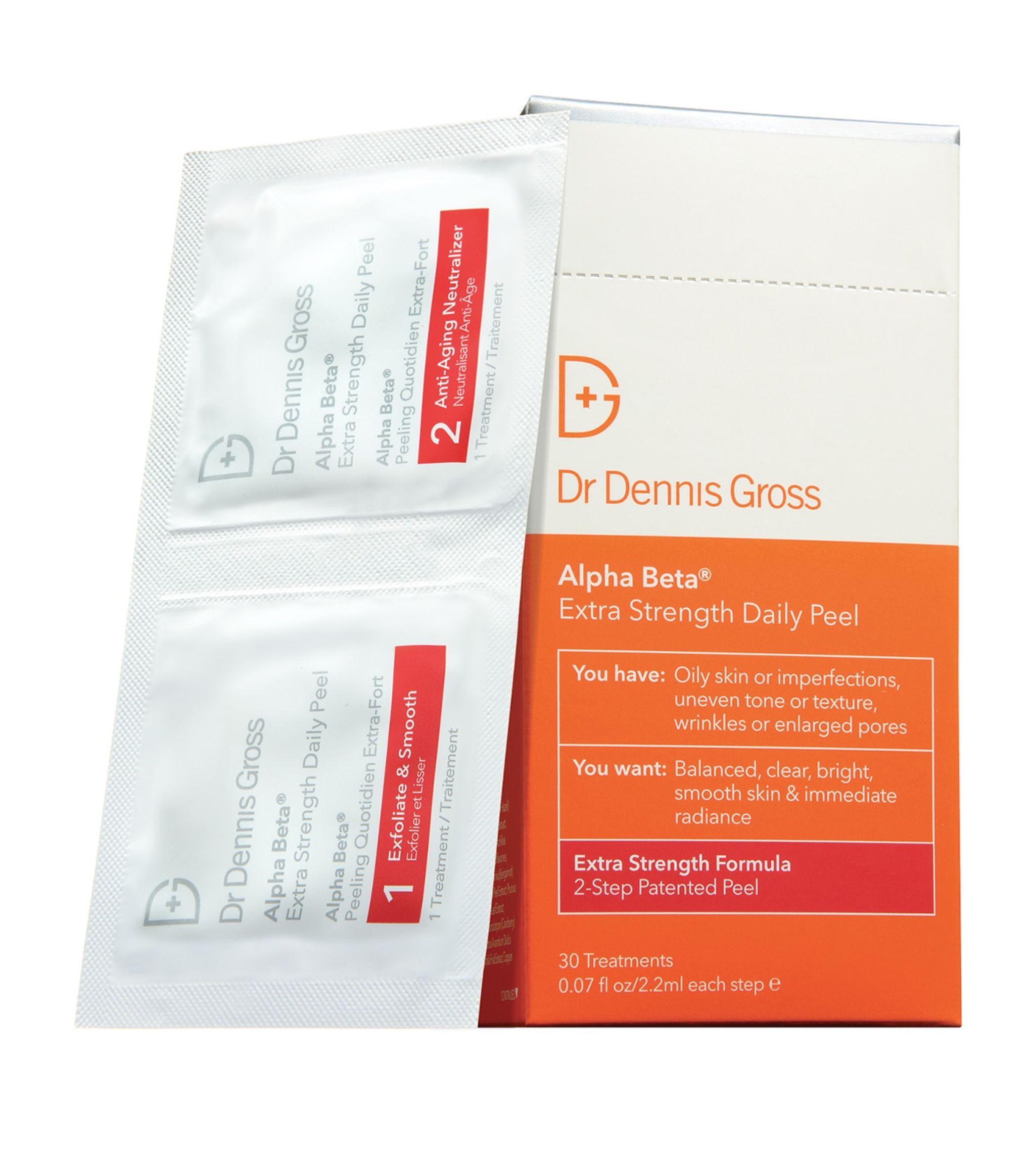 Пилинг-диски для лица Dr. Dennis Gross Alpha Beta Extra Strength, 30 шт