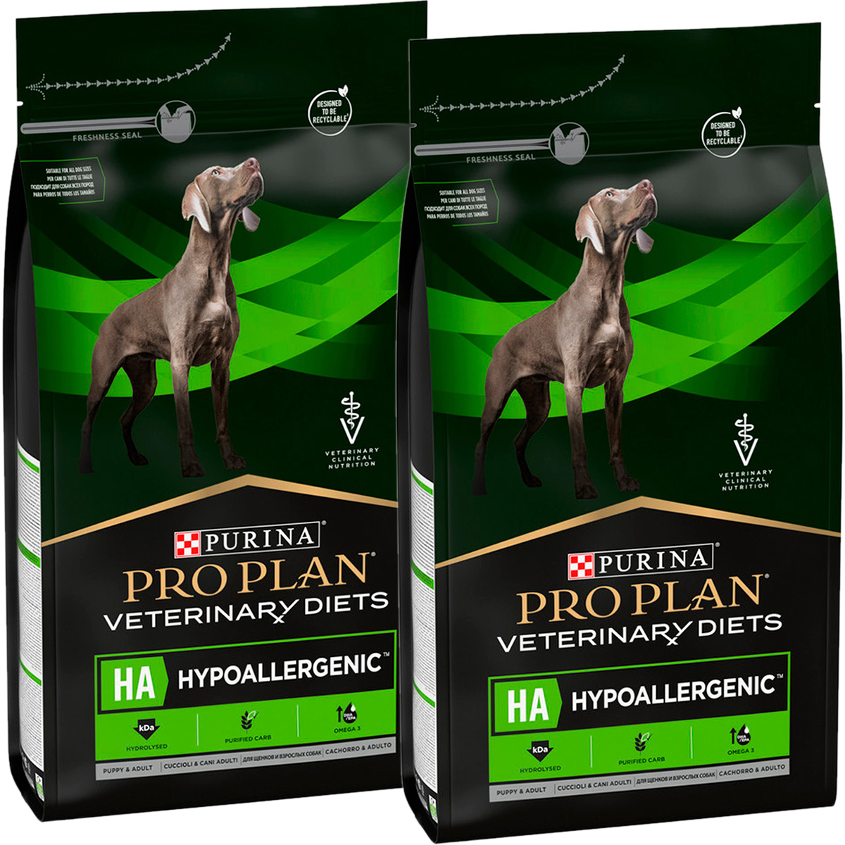 фото Сухой корм для собак pro plan veterinary diets ha hypoallergenic, при аллергии, 2шт по 3кг