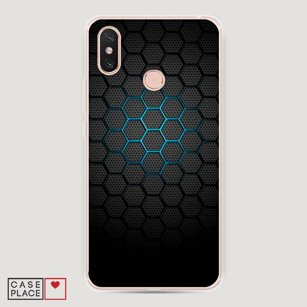

Пластиковый чехол "Бирюзовые соты" на Xiaomi Mi Max 3