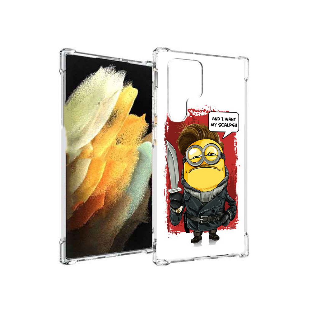 

Чехол MyPads Tocco для Samsung Galaxy S22 Ultra миньон убийца (PT172602.555.477), Прозрачный, Tocco