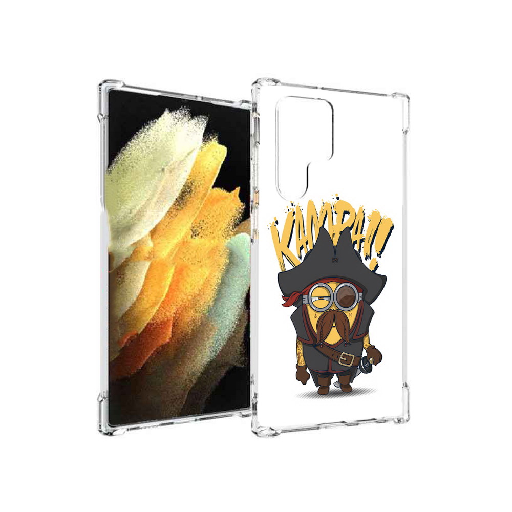 

Чехол MyPads Tocco для Samsung Galaxy S22 Ultra миньон пират (PT172602.555.476), Прозрачный, Tocco