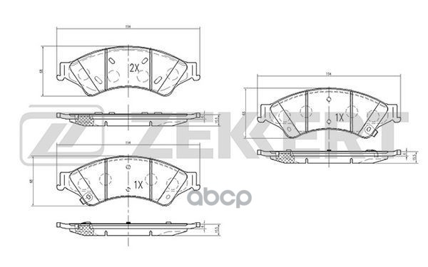 

Колодки Торм. Диск. Передн. Ford Ranger Iii 11- Zekkert арт. bs-2127
