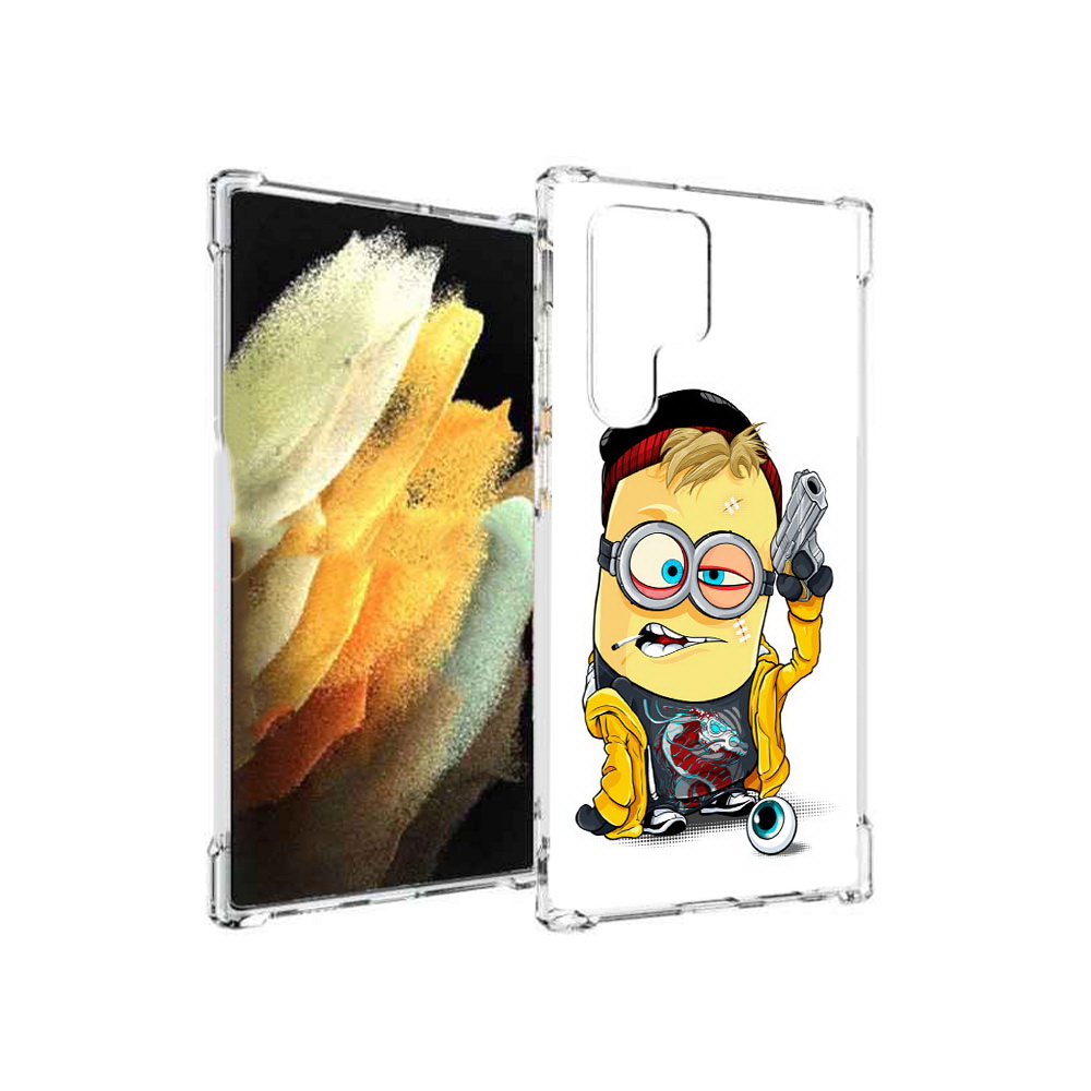 

Чехол MyPads Tocco для Samsung Galaxy S22 Ultra миньон бандит (PT172602.555.475), Прозрачный, Tocco