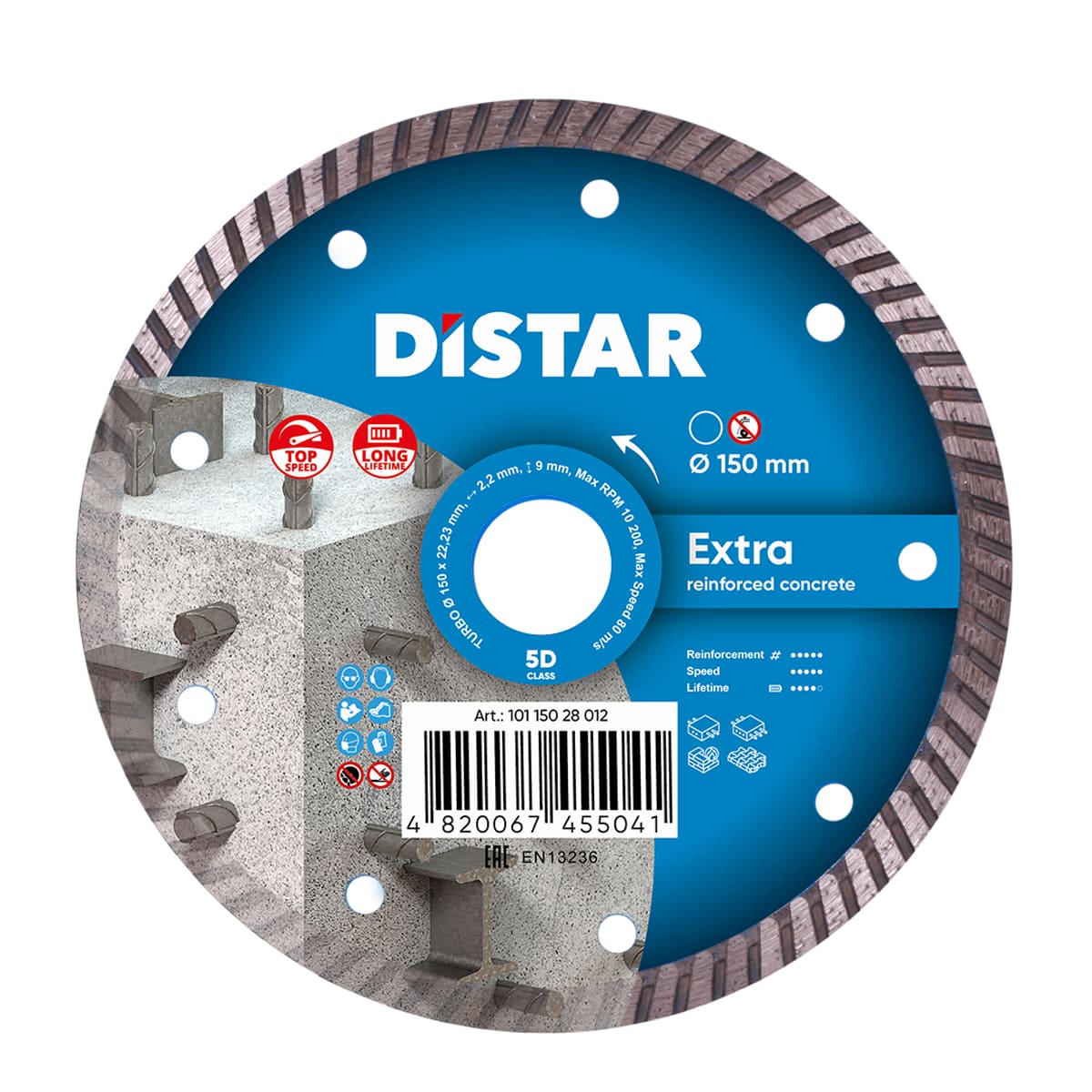 Круг алмазный Distar 1A1R Turbo 150x2,2x9x22,23 Extra алмазный брусок для точильного набора dmt aligner™ extra fine 1200 меш 9 мкм