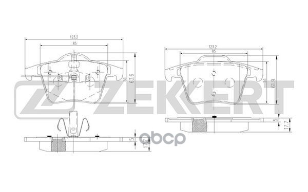 

Колодки Торм. Диск. Задн. Volvo Xc90 02- Zekkert арт. bs-1143