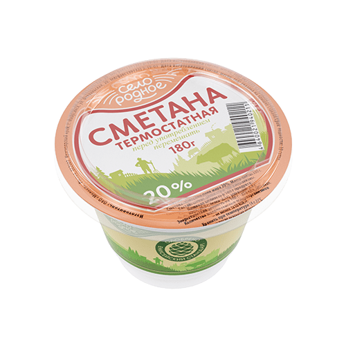 

Сметана Село Родное 20% 180 г