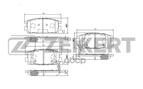 

Колодки Торм. Диск. Задн. Hyundai Terracan 01- Zekkert арт. bs-1937