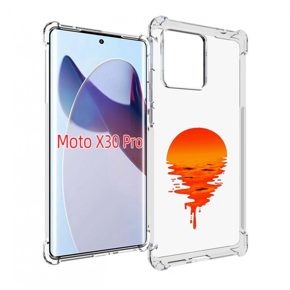 

Чехол MyPads оранжевый закат на воде для Motorola Moto X30 Pro, Прозрачный, Tocco