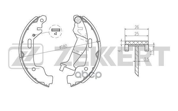 

Колодки Торм. Бараб. Задн. Opel Agila A 00- Zekkert арт. bk-4316