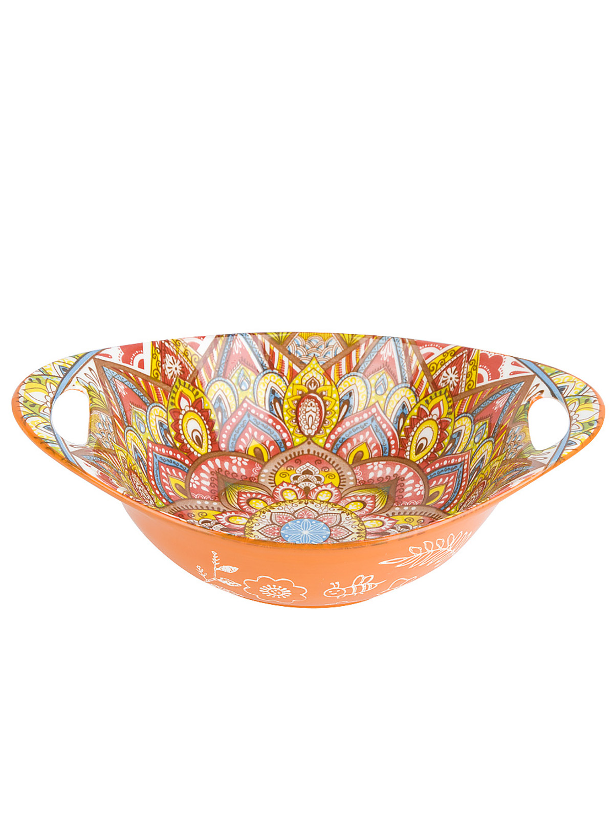 

Салатник овальный с ручками 22,7x15,2x6,6 см фарфоровый Nouvelle Arabesque 860100
