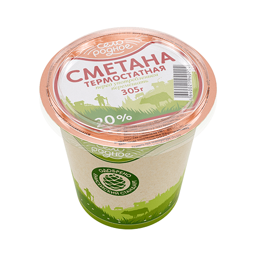 

Сметана Село Родное термостатная 20% 305 г
