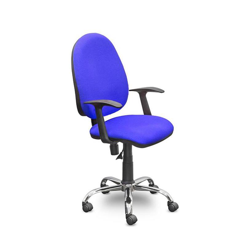 фото Кресло up_echair 223 pc ткань синяя с06, хром easy chair