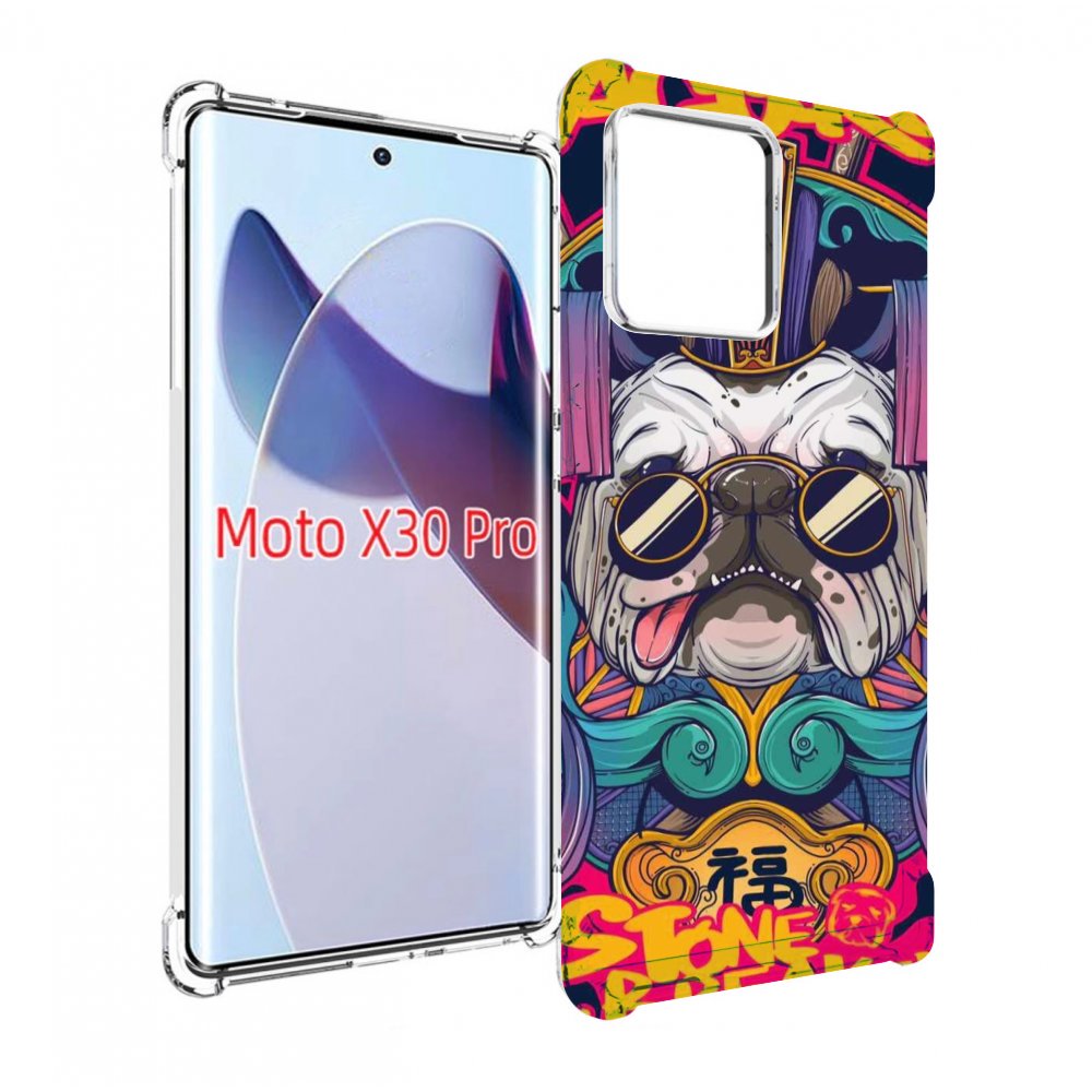 

Чехол MyPads мопс агро яркая для Motorola Moto X30 Pro, Прозрачный, Tocco