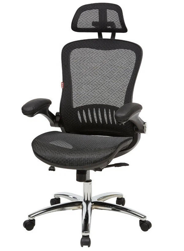 

Кресло S_BN_Hg_EChair-552 TTW Net сетка черная, хром, Черный