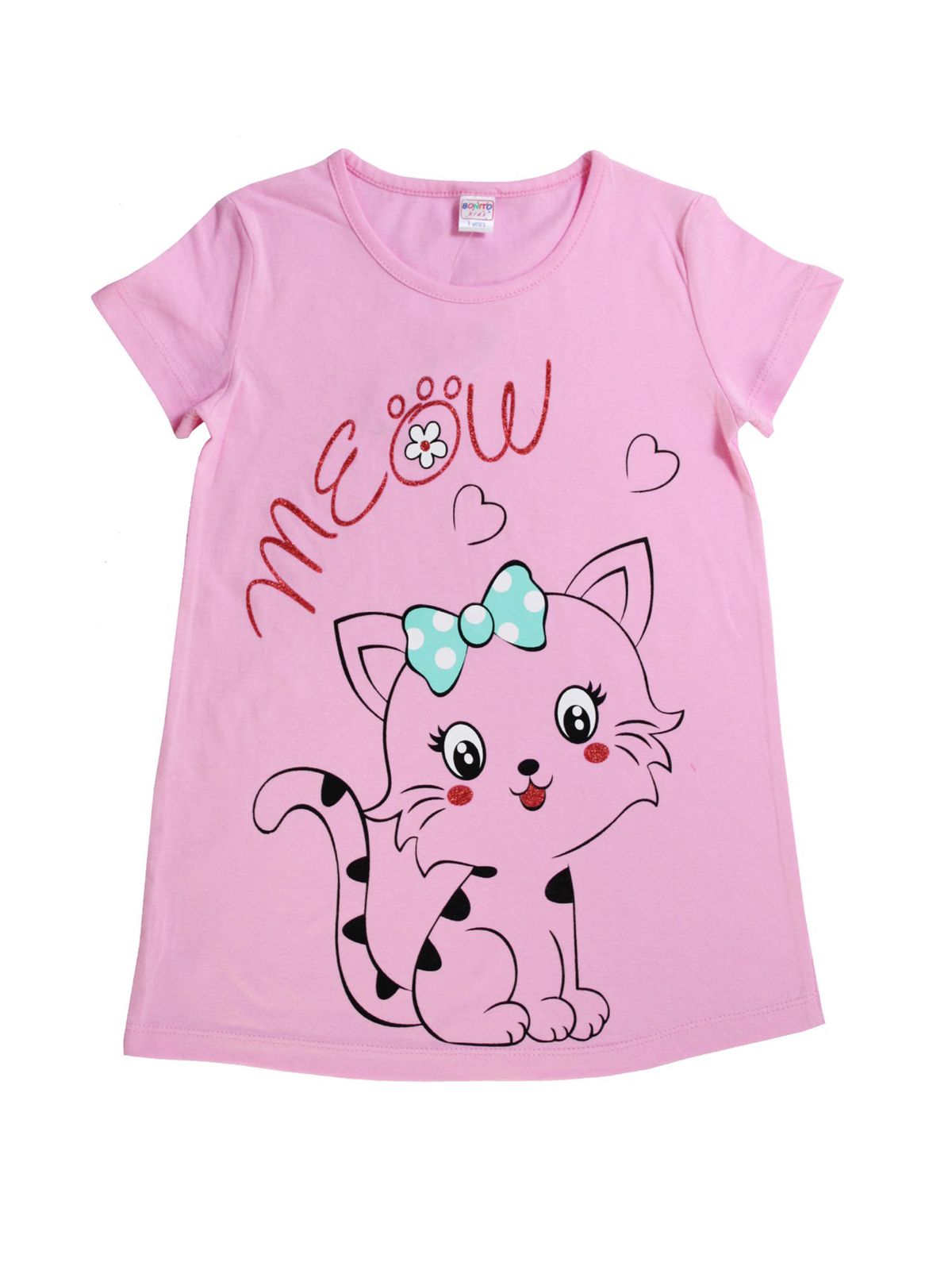 Ночная сорочка для девочек, Bonito, 6513-01, розовый, 110