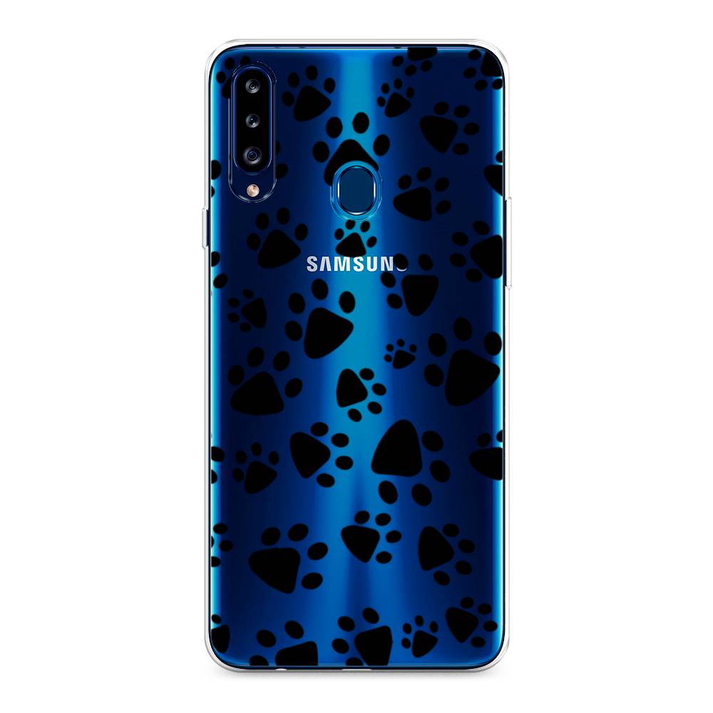 фото Силиконовый чехол "лапки черные" на samsung galaxy a20s awog