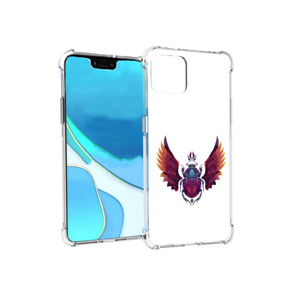 

Чехол MyPads Tocco для Google Pixel 4 XL алмазный скоробей, Прозрачный, Tocco