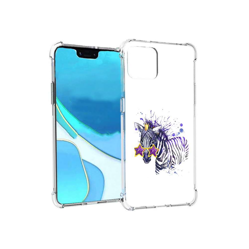 

Чехол MyPads Tocco для Google Pixel 4 XL акварельная зебра, Прозрачный, Tocco