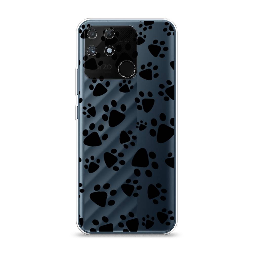 

Чехол Awog на Realme Narzo 50A "Лапки черные", Разноцветный, 258450-2
