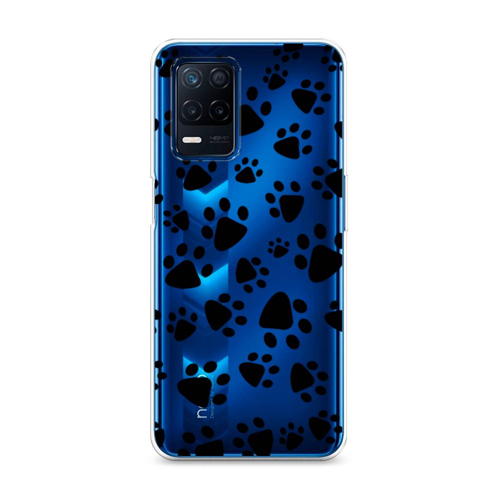 

Чехол Awog на Realme 8 5G/Narzo 30 5G "Лапки черные", Разноцветный, 257150-2