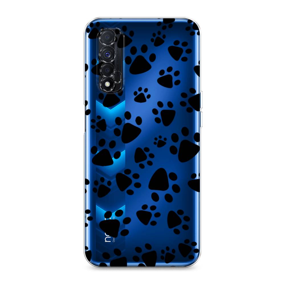 

Чехол Awog на Realme Narzo 30 4G "Лапки черные", Разноцветный, 257650-2